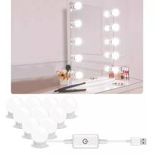 USB LED 5V Makeup Lamp Wall Light Beauty 10 Bulbs Kit For Dressing Table Stepless Dimmable Hollywood Vanity Mirror Light 2024 - buy cheap