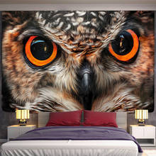 3D Owl Animal Tapestry Wall Hanging Witchcraft Boho Decoration Home Decor Colorful Owl Pattern Wall Cloth 2024 - buy cheap