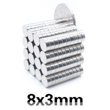 20/50/100/200/500 Pcs 8x3 Neodymium Magnet 8mm x 3mm N35 NdFeB Round Super Powerful Strong Permanent Magnetic imanes Disc 2024 - buy cheap