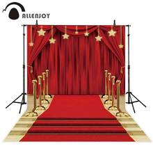 Allenjoy-alfombra de fondo para fotografía, telón de fondo rojo, azul, cumpleaños, boda, honor, Año Nuevo, decoración para estudio fotográfico 2024 - compra barato