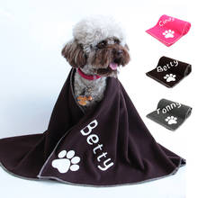 Индивидуальное одеяло для собак, персонализированное одеяло-коврик для собак и кошек, мягкое флисовое плюшевое одеяло для сна для щенков, диван, банное полотенце для собак 2024 - купить недорого