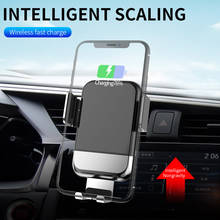 Suporte automotivo com sensor infravermelho e fechamento automático, 10w, qi, sem fio, para iphone 11, samsung, note 20 2024 - compre barato