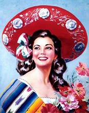 Novo vintage retro metal estanho assinar 1940s méxico latina mulher sombrero casa cozinha barra quarto sala de estar decoração da parede placa sinais 2024 - compre barato