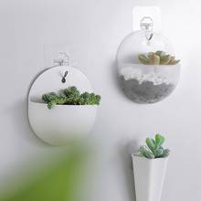 Креативный настенный цветочный горшок, пластиковый горшок для растений, подвесной садовый комнатный Настенный декор для суккулентов 2024 - купить недорого