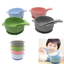 Silicone Baby Feeding Bowl Tableware Waterproof Spoon Children's Dinnerware Silicone Dishes Baby Bowl Baby Plate 2024 - buy cheap