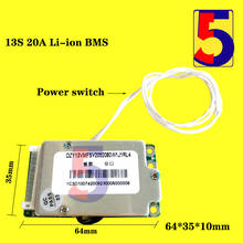 Batería de tubo descendente BMS 10S20A-13S20A-14S20A con interruptor de alimentación/funda de batería Polly BMS 10S/13S/14S 20A 18650 Li-ion BMS 2024 - compra barato