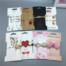 50Pcs 11.5x6.6cm Fashion Paper Jewelry Hair Accessory Packaging Cards Woman Hairpin Card Headwear Displays Card+OPP Bags 2024 - buy cheap
