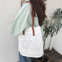 2022 New Summer Chic Girl Lace Shoulder Bag Women Handbag Female Tote Bags Big Capacity Foldable Travel Beach Bags 2024 - buy cheap