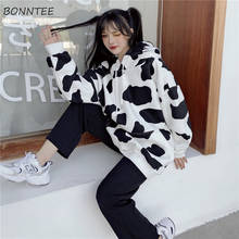 Sweatshirts Women Cow Print Fashion Leisure Elegant Trendy Korean Style High Quality Comfortable Hooded Casual Pullovers Simple 2024 - buy cheap