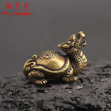 Pure Copper Chinese Dragon Turtle Lucky Desk Ornaments Vintage Brass Auspicious Animal Miniature Figurine Decorations Home Decor 2024 - buy cheap