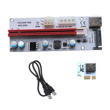 10Pcs Riser Card 008s VER008S 3 in 1 Molex 4Pin SATA 6PIN PCIE PCI-E PCI Express Adapter 1X 16X USB3.0 Extender for   2024 - buy cheap