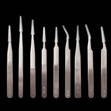 Pinça de extensão de cílios, pinça de aço inoxidável, ferramentas não magnéticas para cílios, ferramentas de maquiagem feminina profissional, 1 peça 2024 - compre barato