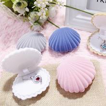 Jewelry Case Fashion jewelry display Women Shell Shape Velvet Jewelry Case Box for Necklace Earrings Ring Jewelry Display Gifts 2024 - buy cheap