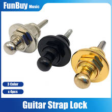 Botón de bloqueo de correa de guitarra, accesorios de Metal para guitarra acústica eléctrica, bajo, estilo Schaller, 4 Uds. 2024 - compra barato