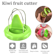 Fatiador de frutas kiwi verde, ferramenta de corte, escavação de núcleo, descascador de cozinha, dispositivo de corte para salada de frutas, 1/peças 2024 - compre barato
