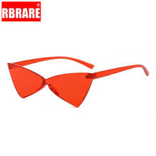 RBRARE Vintage Cat Eye Sunglasses Women One-piece Transparent  Sun Glasses Modis Candy Color Shopping Vacation Oculos Feminino 2024 - buy cheap