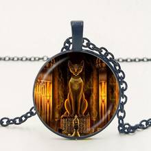 2019 / New Egyptian Lord Handmade Glass Necklace Ancient Egyptian Cat Goddess Statue Necklace Female Jewelry Amulet Accessories 2024 - buy cheap