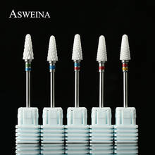 Asweina-brocas elétricas de cerâmica para unhas, 1 peça, ferramenta para manicure e pedicure, giratória, afiada, 1 peça 2024 - compre barato