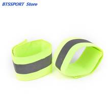 2Pcs/lot Green High Visibility Reflective Wristband Bracelet band Running night Cycling Jogging Safety reflector arm band 2024 - buy cheap