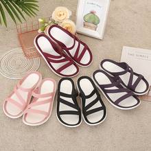 PVC Summer Slippers for Women 2022 Flats Indoor Slippers Woman Fashion Designer Shoes Woman Slides Women Female Slipper Home 2024 - buy cheap