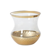 Nórdico dorado Honeycomb Foil plateado florero planta para decoración del hogar soportes escritorio decoración hidropónica Oficina Decoración estatuilla 2024 - compra barato