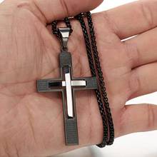 Crucifix Jesus Christ Men Jewelry High Quality Stainless Steel Cross Pendant With Neck Chain Necklaces For Man Dropshipping 2024 - buy cheap