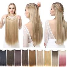 SARLA No Clip Halo Hair Extension Ombre Synthetic Artificial Natural Fake False Long Short Straight Hairpiece Blonde For Women 2024 - купить недорого