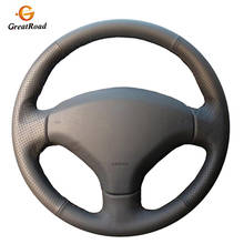 Capa para volante de autos, feita em couro artificial, para peugeot 308, 2012-2017, 2007-2013 2024 - compre barato