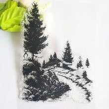 Sello transparente para álbum de recortes, hojas decorativas de silicona para álbum de fotos, árbol de campo y carretera, DIY 2024 - compra barato