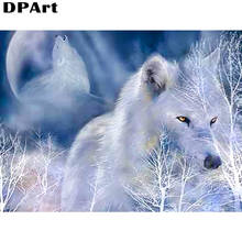 Diamond Painting Full Square/Round Drill Lovely White Fox 5D Daimond Painting Embroidery Cross Stitch Mosaic Rhinestone Zou328 2024 - buy cheap