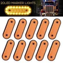 1Pcs 24V 6 LED Red White Yellow Truck Trailer Pickup Side Marker Indicators Light Car Side Decor 2024 - buy cheap