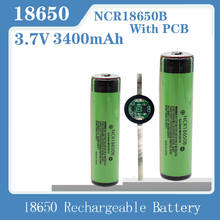 Bateria 100% original de íon de lítio recarregável, ncr18650b, 18650 v com pcb 3.7 mah para lanterna, 3400 baterias de uso 2024 - compre barato