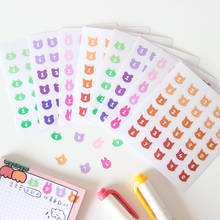 Kawaii Animal Digit Gradation Color Label Sticker Student Notebook Diary Seal Decorative Cute Stickers Scrapbooking Stationery 2024 - buy cheap
