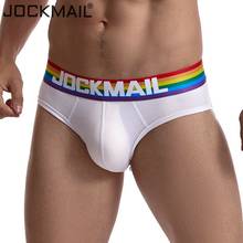 4 шт./лот JOCKMAIL, сексуальное мужское нижнее белье, трусы-брифы, мужское бикини с мешочком для пениса, нижнее белье, Мужская одежда для сна, хлопковые сетчатые трусы 2024 - купить недорого