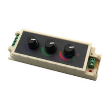 Controlador de cinta LED, atenuador ajustable continuo, interruptor de tres vías para tira de luz led RGB, DC12V 24V 2024 - compra barato