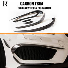 C117 Carbon Fiber Front Bumper Side Canards Splitter  for Benz W117 CLA180 CLA200 CLA250 CLA45 AMG Sport Bumper 13 - 15 2024 - buy cheap