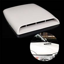 1pcs Car Bonnet Hood Scoop Air Flow Intake Vent Cover Decorative 27*25cm Air Flow Vent Cover White/ Black/Silver/Carbon Fibe 2024 - buy cheap