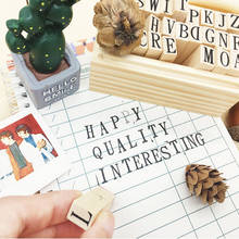 26pcs/set New arrival  Wooden Stamp Alphabet Digital Letters stamp Set DIY gift 2024 - buy cheap