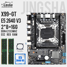 Placa base X99GT compatible con Turbo Boost desbloqueado, conjunto de 2 canales con Xeon E5 2640 V3 y 2 unidades de memoria DDR4 8GB 2133MHZ ECC REG 2024 - compra barato