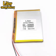 Bateria de íon de lítio polímero 3 fios, 3.7v 4500mah 408586 408585 para tablet pc litro bateria de energia 2024 - compre barato