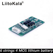 LiitoKala-Placa de protección PCB BMS para Módulo de batería de litio, paquete de 6 unidades, 6S, 15A, 24V, 8ah, 10ah, 12ah, 18650 2024 - compra barato