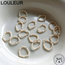 LouLeur-Anillo de Plata de Ley 925 para mujer, pequeño anillo barroco de perlas de agua dulce, ajustable, joya de plata 2021 de tendencia 925 2024 - compra barato