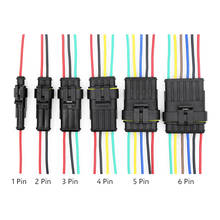 Conector de carro com fio fêmea, conector 18 awg, à prova d'água, elétrico, 1/2/3/4/5/6 pinos 2024 - compre barato