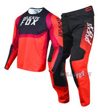 Camiseta de Motocross para hombre, Combo de pantalones Dirt Bike DH ATV UTV MTB, color rojo, Fox delicado, 2021, 360 2024 - compra barato