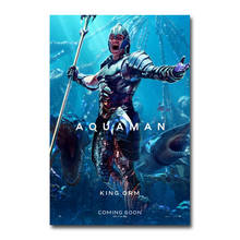 Aquaman filme quente 7 poster de seda adesivo de parede decoração presente 2024 - compre barato