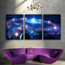 Pintura de diamante 5D para decoración del hogar, imagen de bordado de diamantes del espacio exterior, paisaje de cielo estrellado, icono abstracto, GG4956, 3 piezas 2024 - compra barato