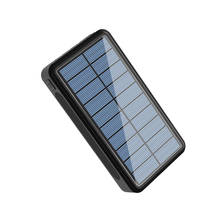 Banco de energía Solar con 4 USB tipo C, cargador de batería externa para Xiaomi, iPhone 11, iPad, con luz de Camping, 50000mAh 2024 - compra barato