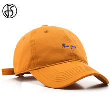 Fs boa qualidade boné casual unissex casquette, chapéu de beisebol amarelo cinza chapéu snapback com viseira estilo caminhoneiro 2024 - compre barato
