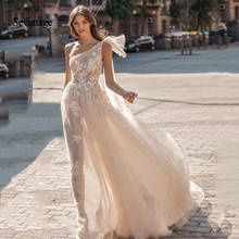 sevintage Berta Bohemian Wedding Dresses Boho Lace Appliqued Wedding Gowns One Shoulder Beach Bridal Gown Vestido De Novia 2024 - buy cheap
