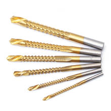 6Pcs/set 3-8mm Titanium Coated HSS Drill Bit Electric Drill Wood Hole Grooving Drill Saw Carpenter Woodworking Tools 2024 - buy cheap